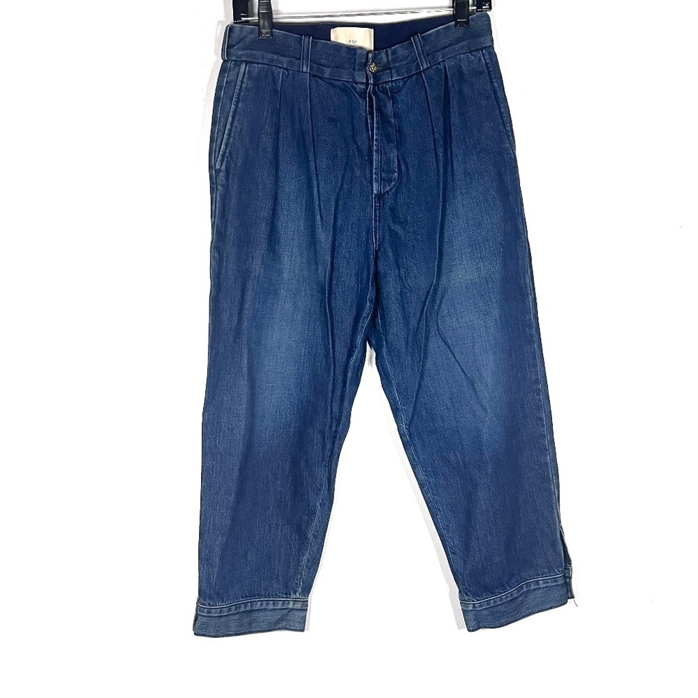 cqy relaxed fit crop jeans
